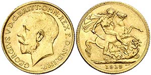 1913. Gran Bretaña. Jorge V. 1 libra. (Fr. ... 