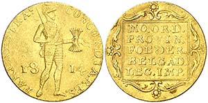 1814. Países Bajos. 1 ducado. (Fr. falta) ... 