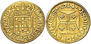 1714. Portugal. Juan V. 1000 reis. (Fr. 98) ... 
