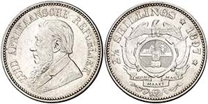 1897. Sudáfrica. 2 1/2 chelines. (Kr. 7). ... 
