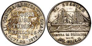 1879. Chile. Al Contra-Almirante Grau. 5,42 ... 