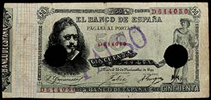 1899. 50 pesetas. (Ed. B91f) (Ed. 307F). 25 ... 