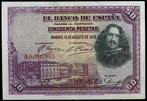 1928. 50 pesetas. (Ed. B113a) (Ed. 329a). 15 ... 