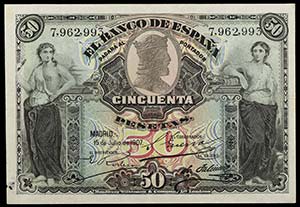 1907. 50 pesetas. (Ed. 338). 15 de julio. ... 