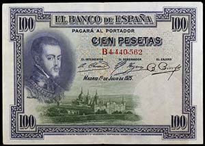 1925. 100 pesetas. (Ed. B127) (Ed. 344). 1 ... 