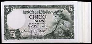 1954. 5 pesetas. (Ed. D67a) (Ed. 466a). 22 ... 