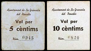 Granada del Penedès, la. 5 y 10 céntimos. ... 