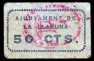 La Llacuna. 50 céntimos. (T. 1500). ... 