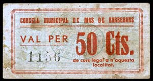 Mas de Barberans. 50 céntimos. (T. 1661). ... 