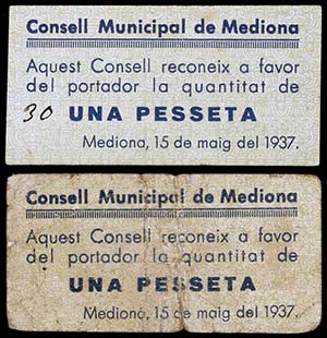 Mediona. 1 peseta. (T. 1712a y falta). 2 ... 