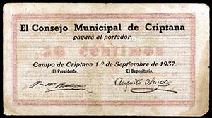 Criptana (Ciudad Real). 50 céntimos. (KG. ... 