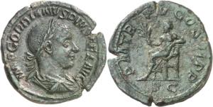 (242-243 d.C.). Gordiano III. Sestercio. ... 