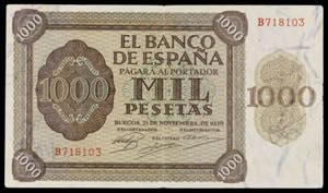 1936. Burgos. 1000 pesetas. (Ed. D24a) (Ed. ... 