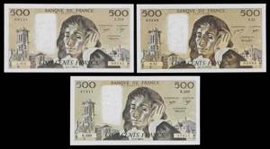 Francia. 1975 a 1985. Banco de Francia. 500 ... 