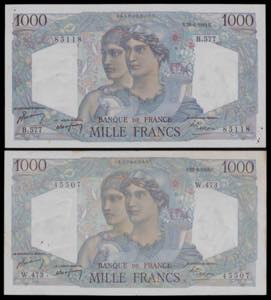 Francia. 1948. Banco de Francia. 1000 ... 