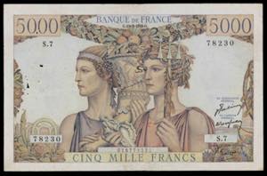 Francia. 1949. Banco de Francia. 5000 ... 