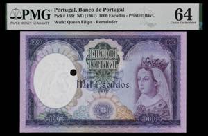 Portugal. s/d (1961). Banco de Portugal. ... 