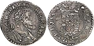 s/d. Carlos I. Nápoles. IBR. 1/2 ducado. ... 
