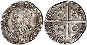 1597. Felipe II. Barcelona. 1 croat. (Cal. ... 