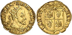 1582. Felipe II. Milán. 1 doppia. (Vti. ... 