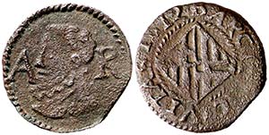 1612. Felipe III. Barcelona. 1 ardit. (Cal. ... 