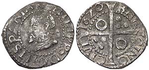 1620. Felipe III. Barcelona. 1/2 croat. ... 