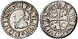 1613. Felipe III. Barcelona. 1/2 croat. ... 