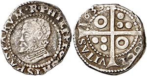 1635. Felipe IV. Barcelona. 1 croat. (Cal. ... 