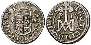 1700. Carlos II. Sevilla. M. 1 real. (Cal. ... 