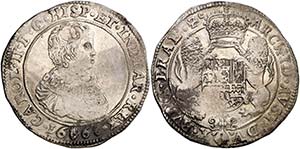 1668. Carlos II. Amberes. 1 ducatón. (Vti. ... 