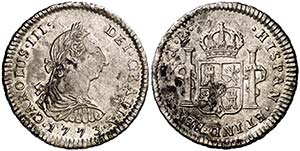 1773. Carlos III. Potosí. JR. 1 real. (Cal. ... 