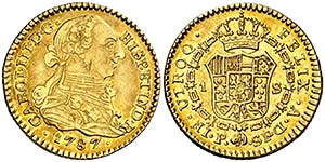 1787. Carlos III. Popayán. SF. 1 escudo. ... 