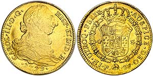 1779. Carlos III. Popayán. SF. 4 escudos. ... 