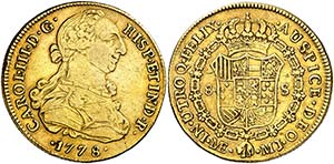 1778. Carlos III. Lima. MJ. 8 escudos. (Cal. ... 