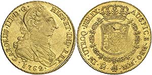 1762. Carlos III. México. MM. 8 escudos. ... 