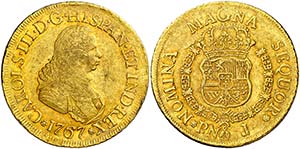 1767. Carlos III. Popayán. J. 8 escudos. ... 