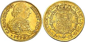 1772. Carlos III. Popayán. JS. 8 escudos. ... 