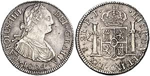 1804. Carlos IV. Potosí. PJ. 2 reales. ... 