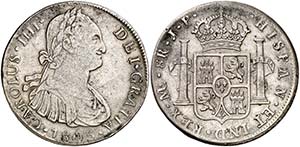 1803. Carlos IV. Lima. JP. 8 reales. (Cal. ... 