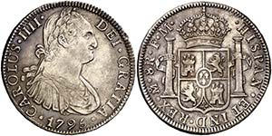 1795. Carlos IV. México. FM. 8 reales. ... 