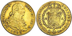 1793. Carlos IV. Madrid. MF. 2 escudos. ... 