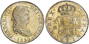 1820. Fernando VII. Madrid. GJ. 2 reales. ... 