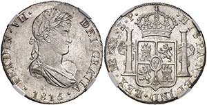 1815. Fernando VII. Lima. JP. 8 reales. ... 