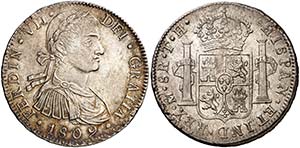 1809. Fernando VII. México. TH. 8 reales. ... 