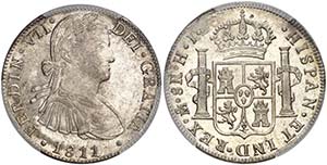 1811. Fernando VII. México. HJ. 8 reales ... 