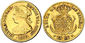 1861. Isabel II. Madrid. 20 reales. (Cal. ... 