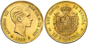 1878*1962. Estado Español. DEM. 10 pesetas. ... 