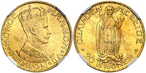 1910. Noruega. Haakon VII. 20 coronas. (Fr. ... 