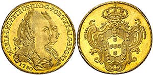 1780. Portugal. María I y Pedro III. ... 