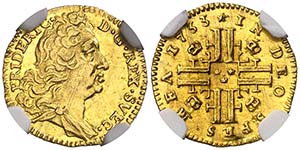 1733. Suecia. Federico I. 1/4 ducado. (Fr. ... 